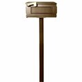 Book Publishing Co The Hanford Triple Lewiston Bronze Mailbox Post System with Scroll Supports - 70 x 28 x 20 in. GR3167636